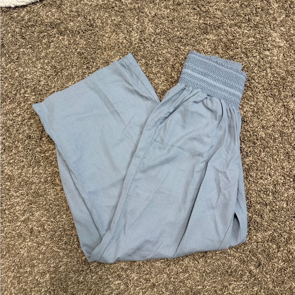 Rewash Light Blue Wide Leg Flowy Pants